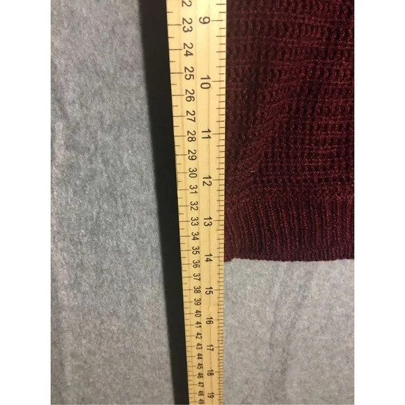 Womens Maternity Love Sweater Button Crochet Red Soft Casual Winter Feminine - Picture 5 of 5